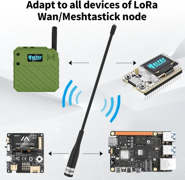 Alt view image 4 of 5 - Meshnology 2Pcs 915MHz LoRa Antenna 10dBi Gain for Meshtastic Long Range
