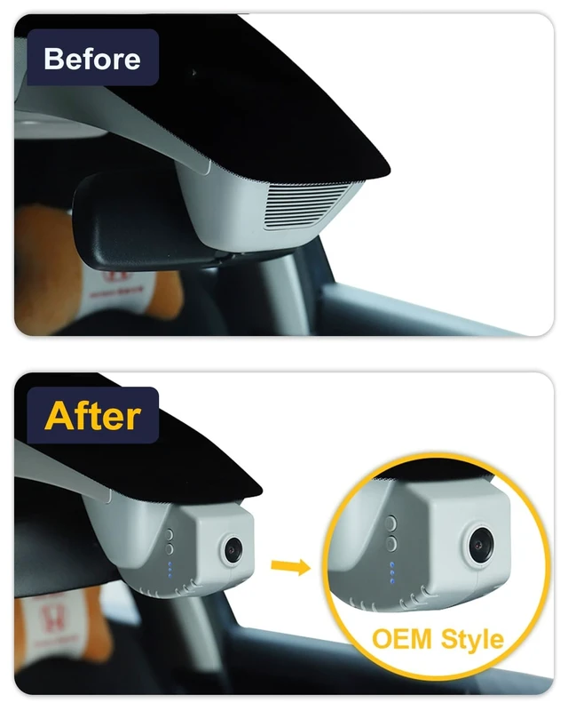 Alt view image 3 of 5 - Fitcamx 4K Dash Cam Suitable for Acura Integra 2023-2026 & Type S (Black Cover), OEM Factory Look, UHD 2160P Video, Built-in WiFi & APP, Loop Recording, Collision Detection, Plug & Play, 64GB Card