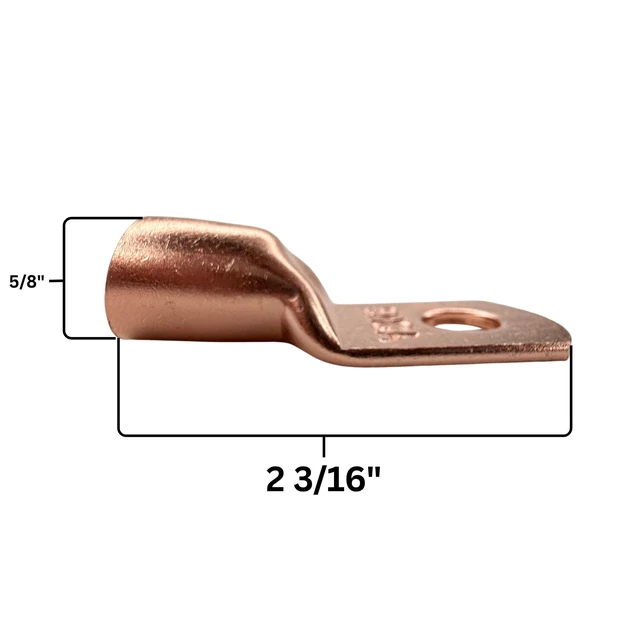 Alt view image 5 of 5 - Sky High Car Audio 1/0 Gauge Copper Ring Terminals w/Heat Shrink (10 Pack) 3/8 Lug Connectors for Car Audio, Battery & Power Wire Black + Color Options (Purple and Black)