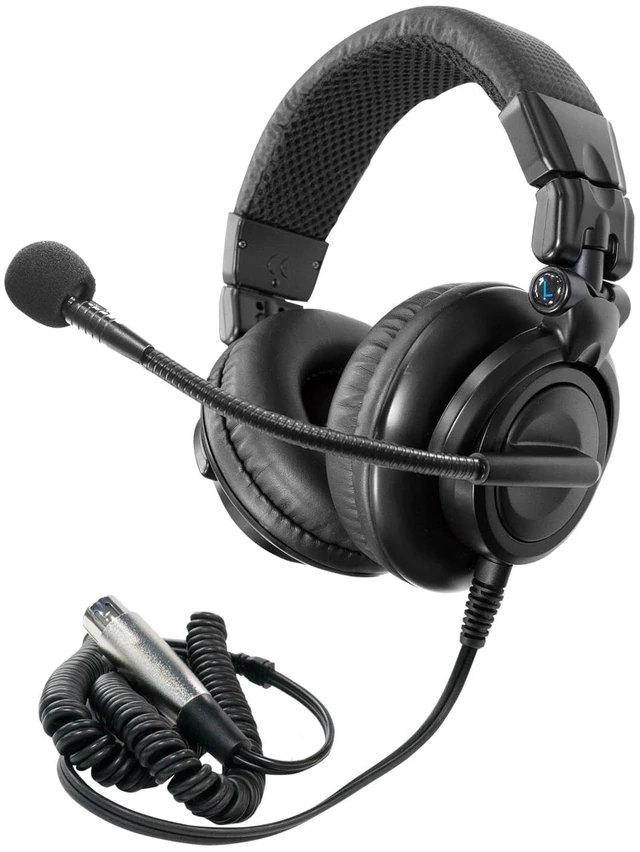 Main image of Yo-tronics YTH-312M Dual-Side Intercom 4 Pin XLR Headset with Dynamic Microphone, 50mm Drivers, Rugged Design for Broadcasting, Live Reporting, Stage Production