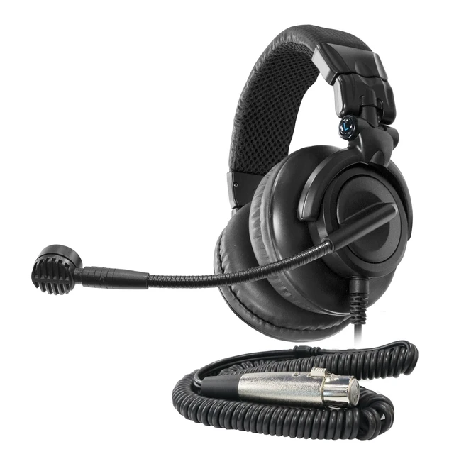 Alt view image 3 of 5 - Yo-tronics YTH-312M Dual-Side Intercom 4 Pin XLR Headset with Dynamic Microphone, 50mm Drivers, Rugged Design for Broadcasting, Live Reporting, Stage Production