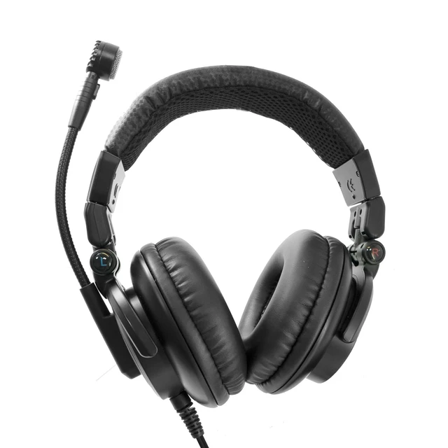 Alt view image 4 of 5 - Yo-tronics YTH-312M Dual-Side Intercom 4 Pin XLR Headset with Dynamic Microphone, 50mm Drivers, Rugged Design for Broadcasting, Live Reporting, Stage Production