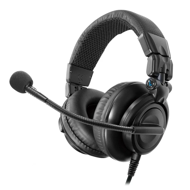 Alt view image 2 of 5 - Yo-tronics YTH-312M Dual-Side Intercom 4 Pin XLR Headset with Dynamic Microphone, 50mm Drivers, Rugged Design for Broadcasting, Live Reporting, Stage Production