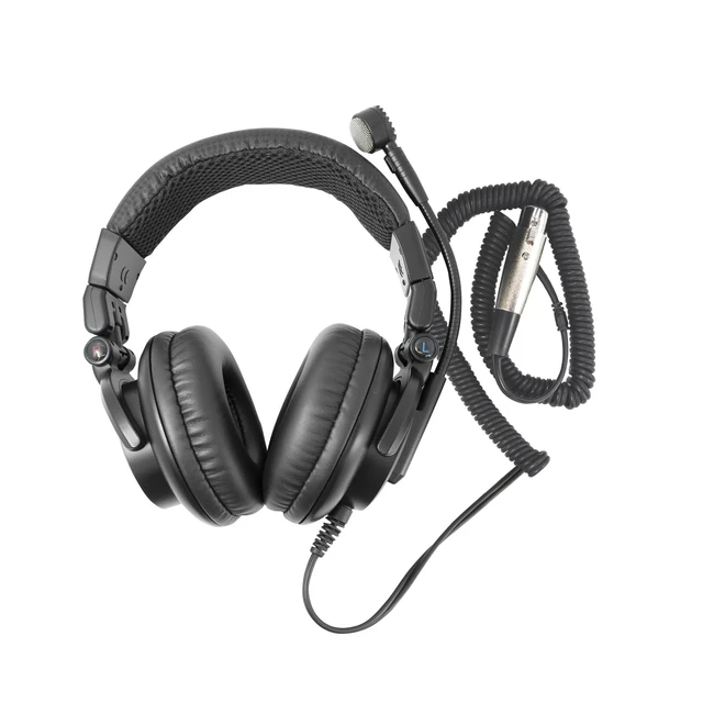 Alt view image 5 of 5 - Yo-tronics YTH-312M Dual-Side Intercom 4 Pin XLR Headset with Dynamic Microphone, 50mm Drivers, Rugged Design for Broadcasting, Live Reporting, Stage Production