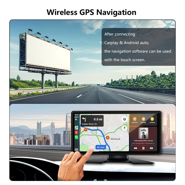Alt view image 3 of 5 - RV Backup Camera System with CarPlay & Android Auto, RVInWest 10.36" Touchable Monitor with Mirror Link DVR Recording + 4 AHD 1080P IP69K Waterproof Night Vision Camera for RV Truck Trailer Bus