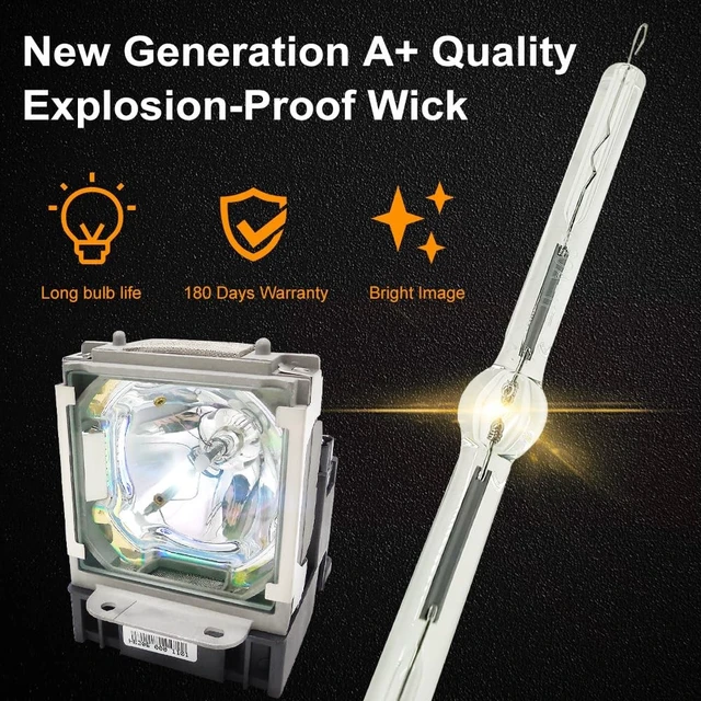 Alt view image 3 of 5 - CTLAMP A+ Quality VLT-XL6600LP / 915D116O11 Replacement Projector Lamp Bulb with Housing Compatible with Mitsubishi FL6500U FL6600U FL6700U FL6900U FL7000 FL7000U HD8000 WL6600U WL6700U XL6500U