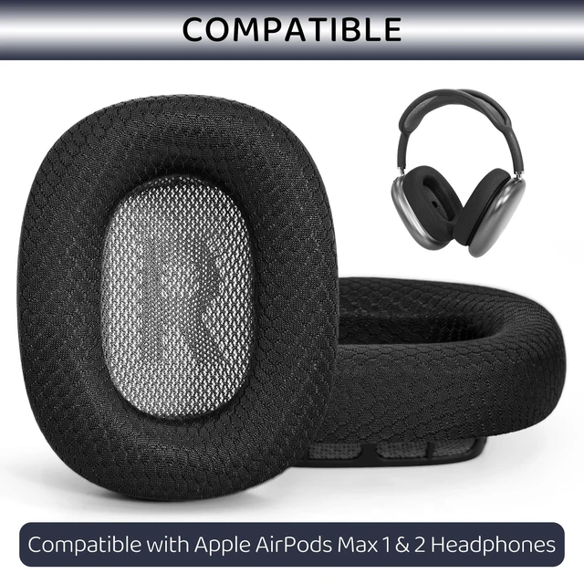 Alt view image 2 of 5 - GEVO Upgraded Ear Cushions Replacement Earpads for AirPods Max 1 & 2 Headphones, Cooling Gel Ear Pads Ear Covers Cups with Memory Foam and Magnet for AirPods Max 1 & 2 (Cooling Black)