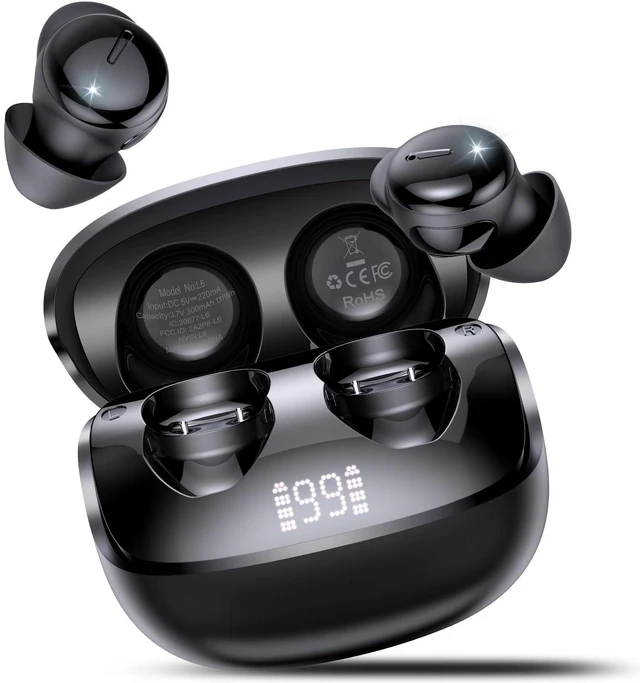 Main image of VOTAZIB Wiress Earbuds Bluetooth 5.4 in Ear Light-Weight Headphones with Sleep Mode, Clear Calls, Black
