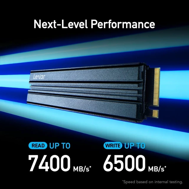 Alt view image 3 of 5 - Lexar 2TB NM790 NVMe SSD w/Heatsink, 7400/6500 MB/s, M.2 2280, PCIe Gen 4x4