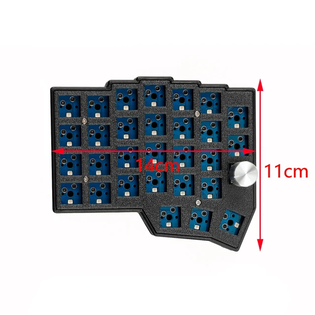 Alt view image 4 of 5 - YMDK BORNE Knob Corne46 Layout 58 Keys Ergonomic Wired Hot-swap Split MX Mechanical Keyboard South RGB QMK Vial Programmable