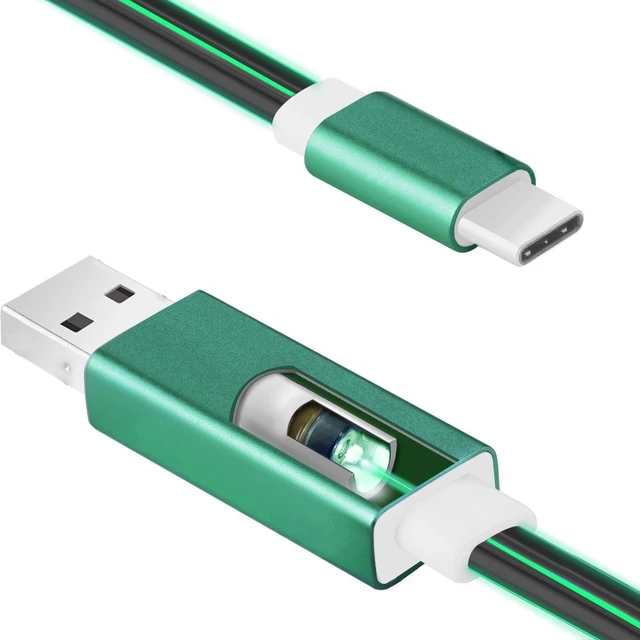 Alt view image 5 of 5 - Cubilux Glowing USB C Car Charge Cable for iPhone 15+/15 Pro Max,iPad Pro 11/12.9, Light Up Type C Fast Charging Cord Compatible with Samsung S23/S22/S21 Pixel 8/7/6 Pro, Android Phones, 2FT-Gre
