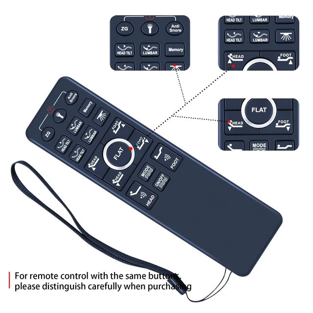 Alt view image 5 of 5 - RYQIF HJH89 Remote Control for Sven & Son/EGOHOME Adjustable Bed