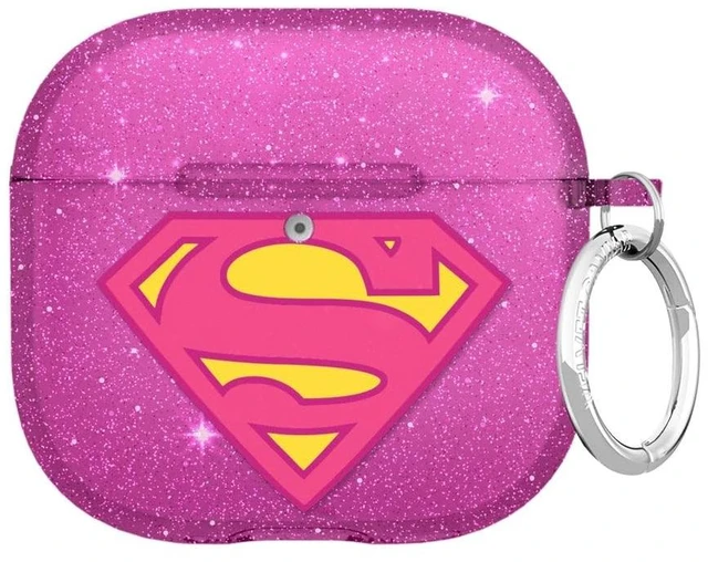 Main image of VELVET CAVIAR for AirPods 5 / AirPods 4 Case (2026/2024) - Cute Protective Hard Cover with Keychain - Supergirl Purple Stardust Glitter