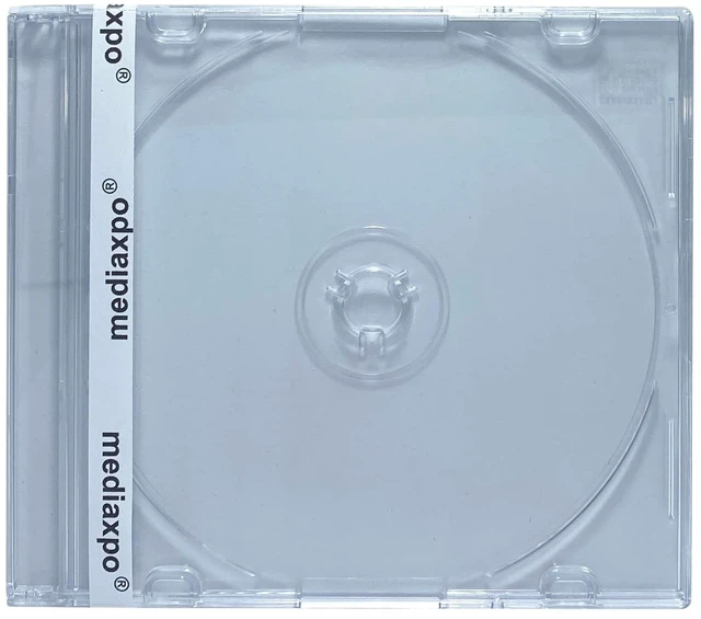 Alt view image 2 of 5 - mediaxpo Premium Slim Super Clear Jewel Cases - Protect and Showcase Your CDs - Slim CD Case for Space-Saving Storage (Pack of 50)