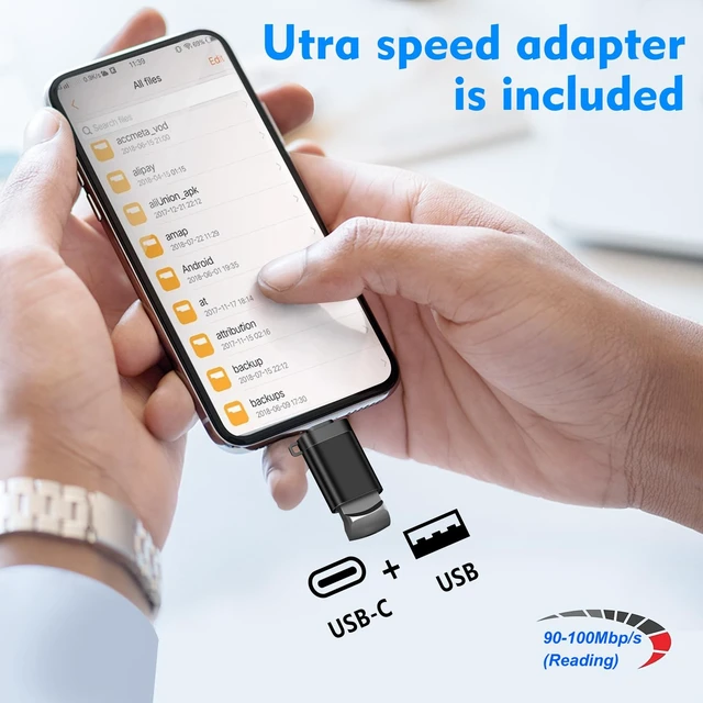 Alt view image 4 of 5 - EASTBULL 10-Pack of 4GB USB 2.0 Small Flash Drive with a USB-C Adapter
