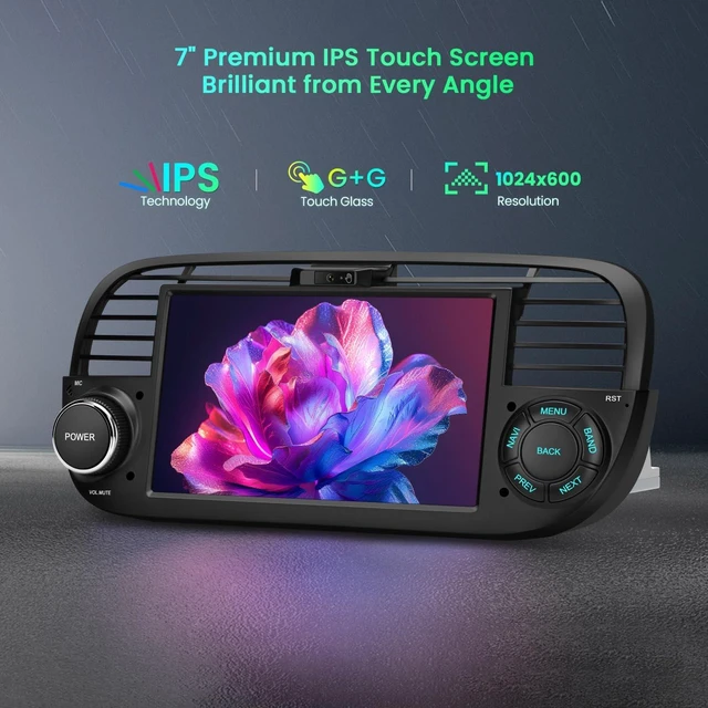 Alt view image 2 of 5 - XTRONS 7" Car Stereo for Fiat 500 2007-2015, Wireless CarPlay, DSP