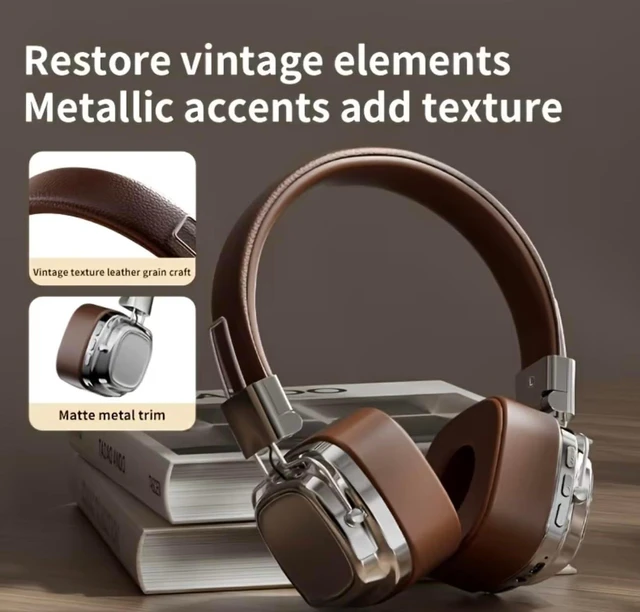 Alt view image 2 of 4 - Wireless Bluetooth Headphones, HD Stereo Sound, Brown