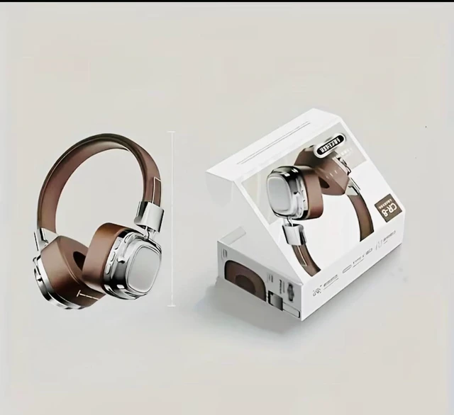 Alt view image 4 of 4 - Wireless Bluetooth Headphones, HD Stereo Sound, Brown