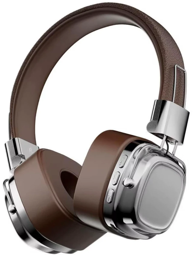 Main image of Wireless Bluetooth Headphones, HD Stereo Sound, Brown