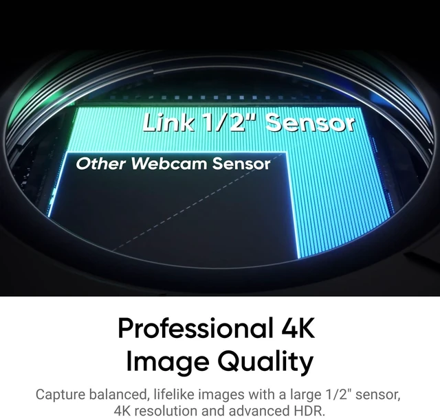 Alt view image 2 of 5 - Insta360 Link 2 Tripod Bundle 2.0 - PTZ 4K Webcam for PC/Mac, 1/2" Sensor, AI Tracking, HDR, AI Noise-Canceling Mic, Gesture Control for Streaming, Video Calls, Gaming, Works with Zoom, Teams & More