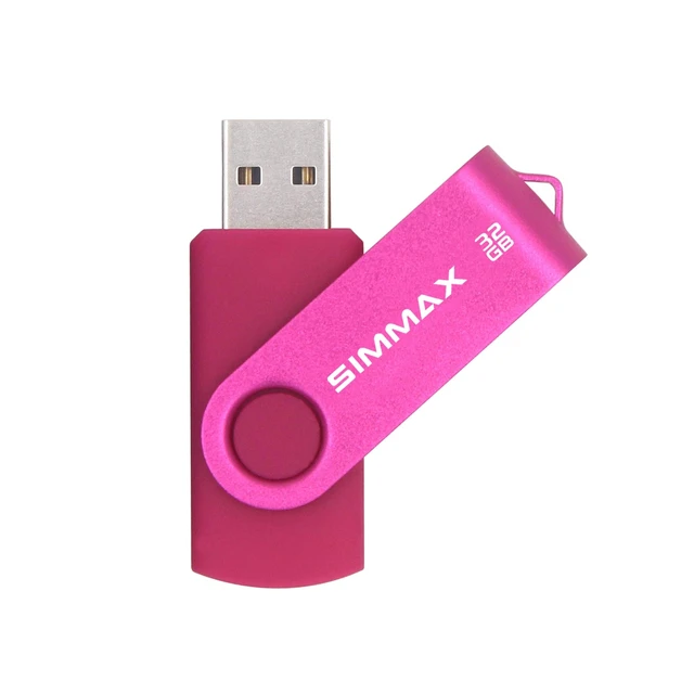 Alt view image 2 of 5 - SIMMAX 3 Pack 32GB Memory Stick USB 2.0 Flash Drives Swivel Thumb Drive Pen Drive (32GB Pink Blue Green)