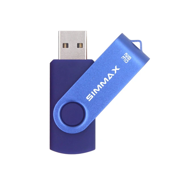 Alt view image 3 of 5 - SIMMAX 3 Pack 32GB Memory Stick USB 2.0 Flash Drives Swivel Thumb Drive Pen Drive (32GB Pink Blue Green)