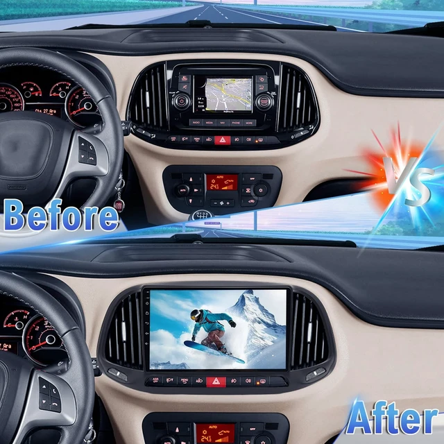 Alt view image 4 of 5 - Slakerbe Android 14 2 Din Car Radio for Dodge Ram Promaster City 2015-2020