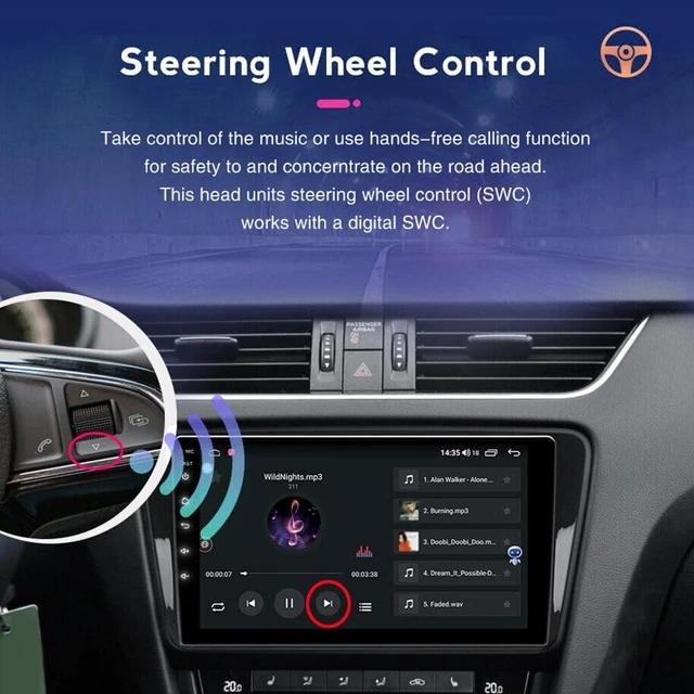 Alt view image 5 of 5 - Slakerbe Android 14 2 Din Car Radio for Dodge Ram Promaster City 2015-2020