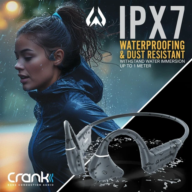 Alt view image 4 of 5 - Wildhorn Crank Bone Conduction Sport Headphones - Bluetooth & Waterproof