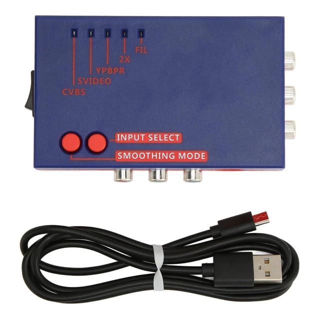 Alt view image 2 of 5 - SUNGOOYUE RetroScaler 480p Video Converter for N64, Compatible with NTSC PAL, Latency, ABS Material, HD Multimedia Interface Output (Blue)