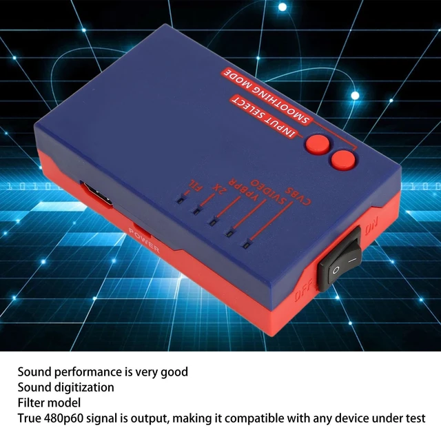 Alt view image 5 of 5 - SUNGOOYUE RetroScaler 480p Video Converter for N64, Compatible with NTSC PAL, Latency, ABS Material, HD Multimedia Interface Output (Blue)