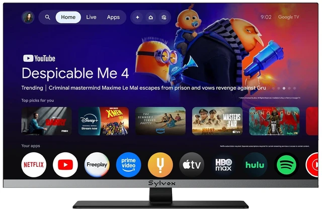 Main image of SYLVOX 24'' Smart RV TV, 12V/24V Google TV with Built-in DVD Player