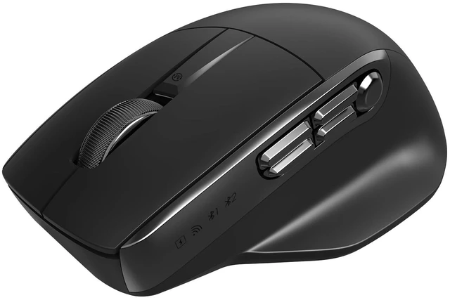 Main image of MEETION Wireless Mouse with 5 Side Buttons, Dual Mode Silent, Black