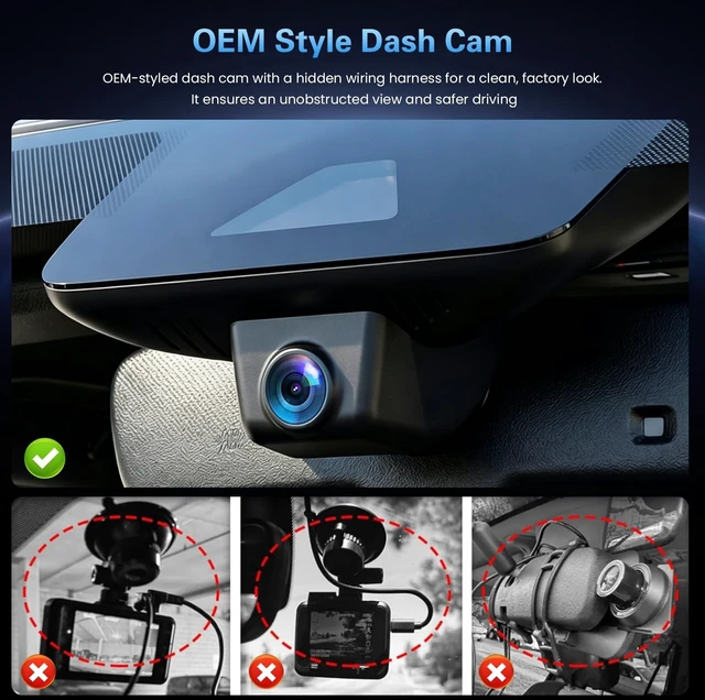 Alt view image 3 of 5 - 4K Front Dash Cam for Toyota Corolla 2023-2026 Dash Camera