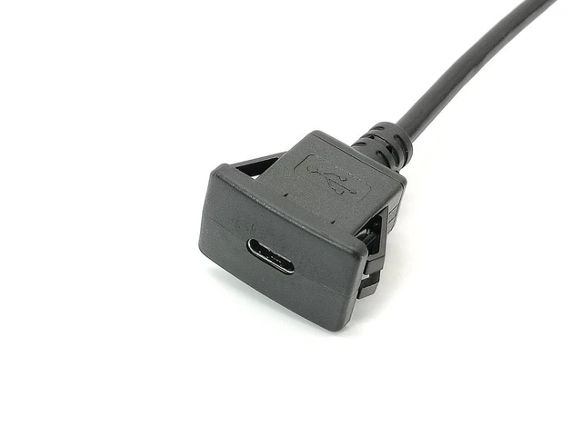 Alt view image 2 of 5 - RIKYJIC USB Male to Female AUX Flush Panel Mount Extension Cable 1 Meters for Car Truck Boat Motorcycle Dashboard (USB Type C Female)