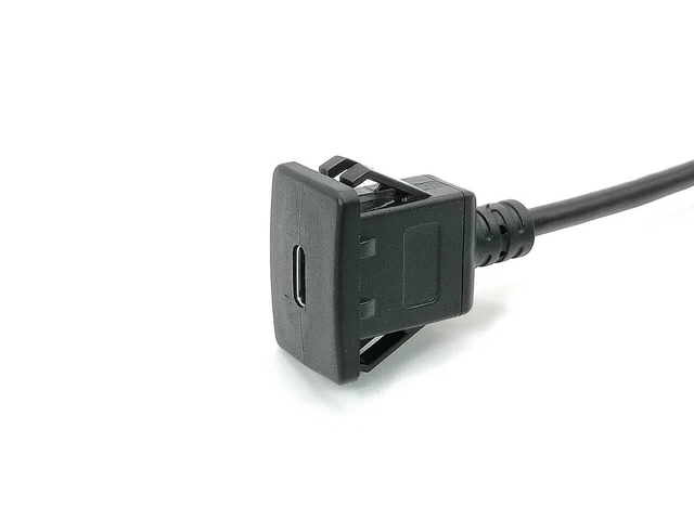 Alt view image 3 of 5 - RIKYJIC USB Male to Female AUX Flush Panel Mount Extension Cable 1 Meters for Car Truck Boat Motorcycle Dashboard (USB Type C Female)