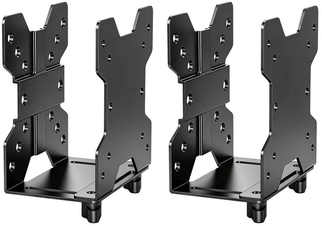 Main image of suptek Thin Client Mount Bracket Adjustable Mini PC Mount Bracket,CPU VESA Under Desk and Monitor Arm Computer Holder, Black, 2 Pack