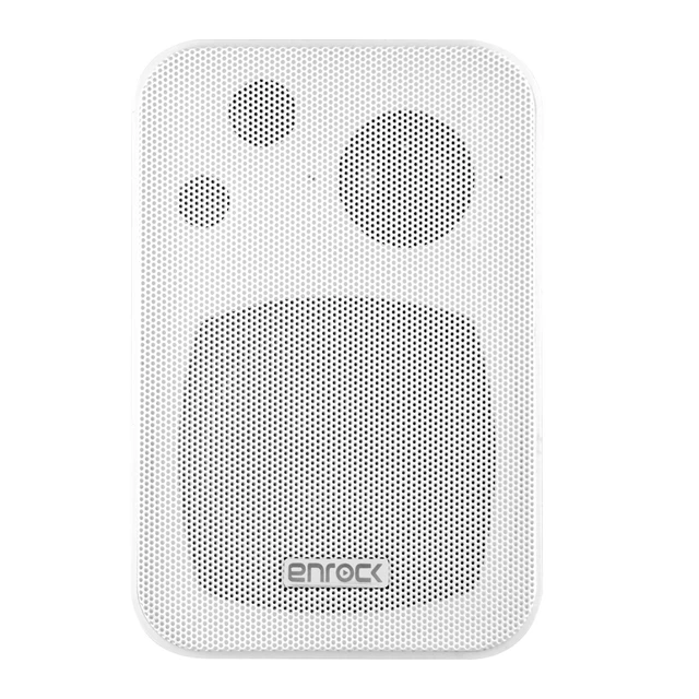 Alt view image 5 of 5 - Enrock Audio EKMR408W 4" 30 Watt Peak Power 3-Way in Door/Out Door Box-Speaker (White, Pair)