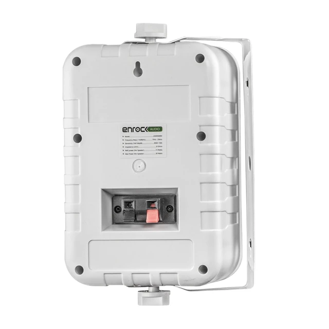 Alt view image 4 of 5 - Enrock Audio EKMR408W 4" 30 Watt Peak Power 3-Way in Door/Out Door Box-Speaker (White, Pair)
