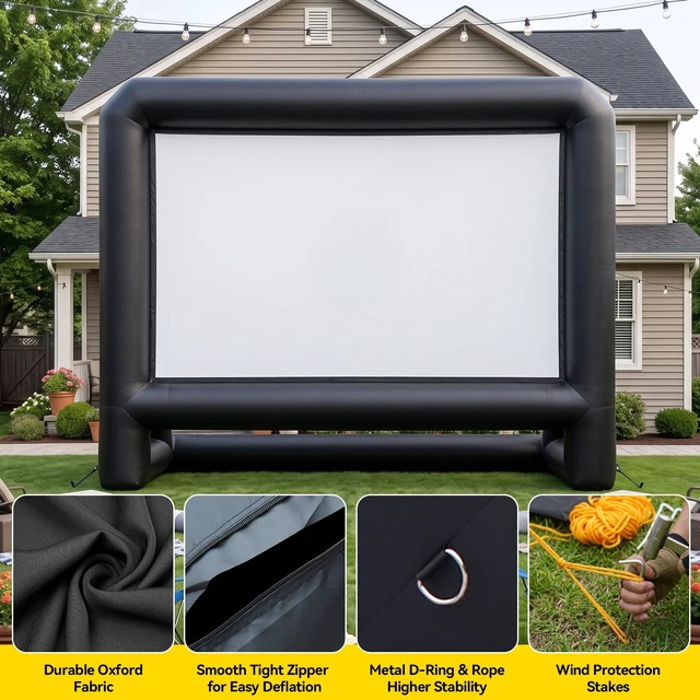 Alt view image 3 of 5 - 20FT Inflatable Projector Screen, Outdoor Movie Projector Screen