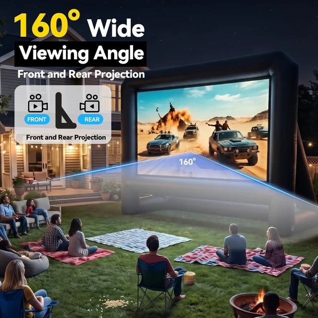 Alt view image 2 of 5 - 20FT Inflatable Projector Screen, Outdoor Movie Projector Screen