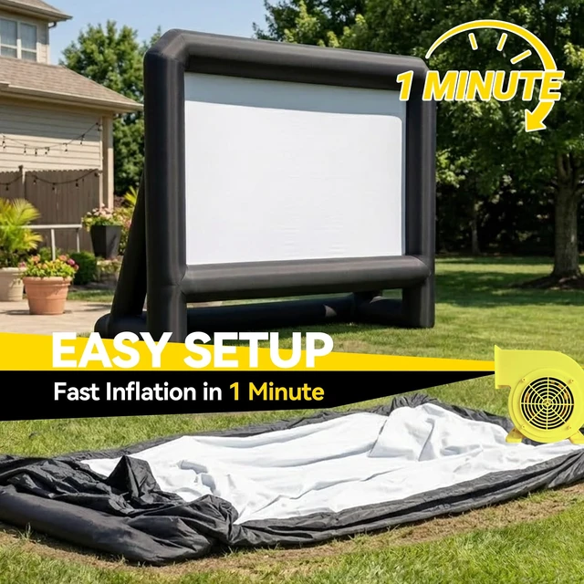 Alt view image 4 of 5 - 20FT Inflatable Projector Screen, Outdoor Movie Projector Screen