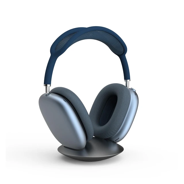 Alt view image 5 of 5 - ELECOGO All-Aluminum Headphone Stand for AirPods Max, Full CNC-Machined Metal Base with Soft Silicone Contact Pad, Futuristic Ring Design, Stable Desktop Display Dock (Gray)