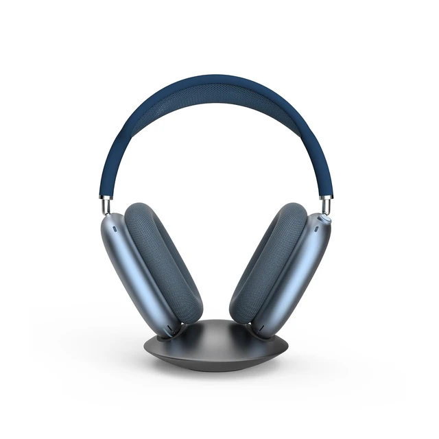 Alt view image 4 of 5 - ELECOGO All-Aluminum Headphone Stand for AirPods Max, Full CNC-Machined Metal Base with Soft Silicone Contact Pad, Futuristic Ring Design, Stable Desktop Display Dock (Gray)