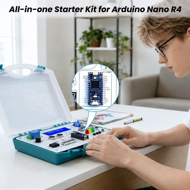 Alt view image 2 of 5 - ELECROW All-in-one Starter Kit with Arduino Nano R4 Development Board