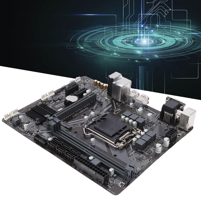 Alt view image 4 of 5 - Vikye B460M Micro ATX Gaming Motherboard, LGA 1200 Socket Dual Channel DDR4 M.2 NVMe Desktop PC Mainboard, with USB 3.2 Gigabit LAN, for 10th Gen CPU