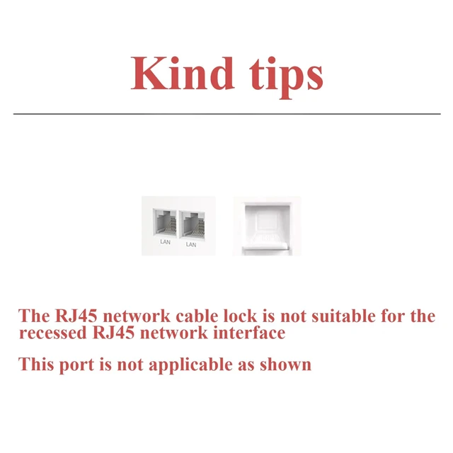 Alt view image 2 of 5 - 20PCS RJ45 Network Cable Lock with 1 Key,RJ45 Network Cable Lock Lockable Ethernet Cable,Super Category 5 Category 6 Category 7 Patchcord Lock for Standard RJ45 Modular PlugsBlack