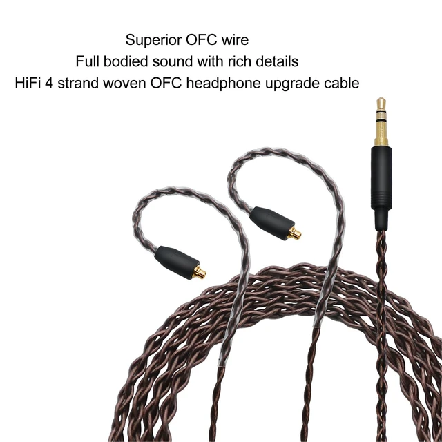 Alt view image 2 of 5 - Gugxiom Replacement Audio Cable for IE100 IE400 IE500 Pro Headphones, 3.9ft
