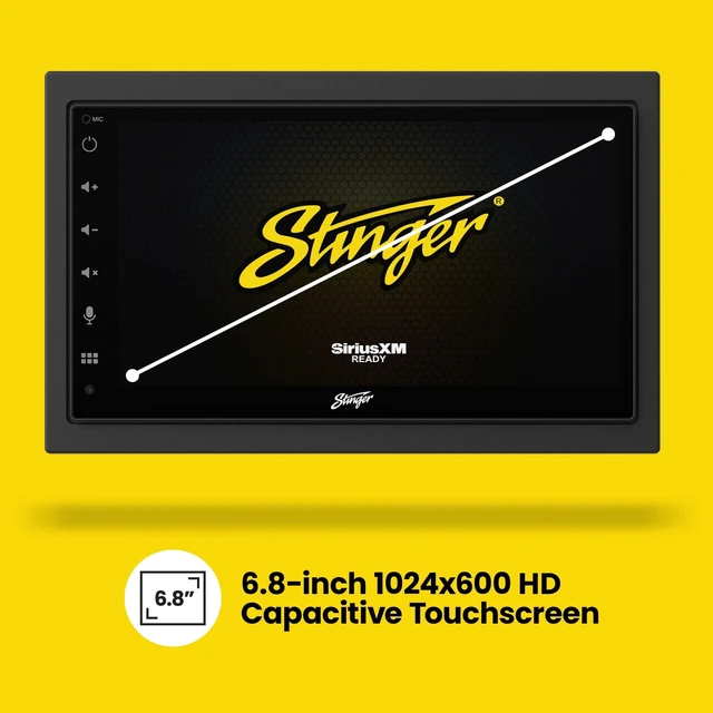 Alt view image 4 of 5 - Stinger 6.8" Wireless Apple CarPlay Radio for Jeep Wrangler JK (2007-18)