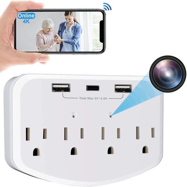Main image of MINICATCHER HD 1080P Wireless Dome Wall Outlet Camera, Mini Nanny Cam, WiFi Indoor Surveillance System with Motion Detector, Remote Monitoring for Baby, Pet, Home and Office Security